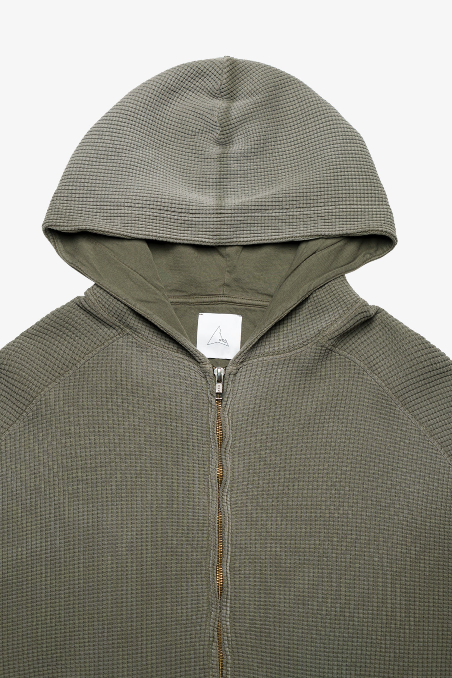 Bee Sun Faded Waffle Zip Up Hoodie- Selectshop FRAME