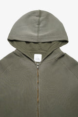 Bee Sun Faded Waffle Zip Up Hoodie- Selectshop FRAME