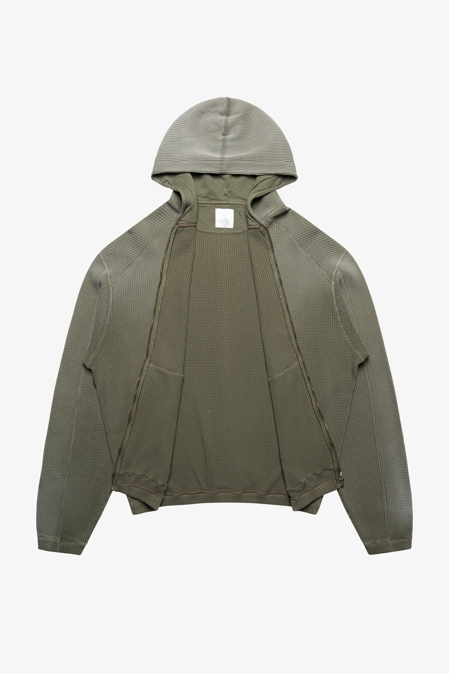 Bee Sun Faded Waffle Zip Up Hoodie- Selectshop FRAME