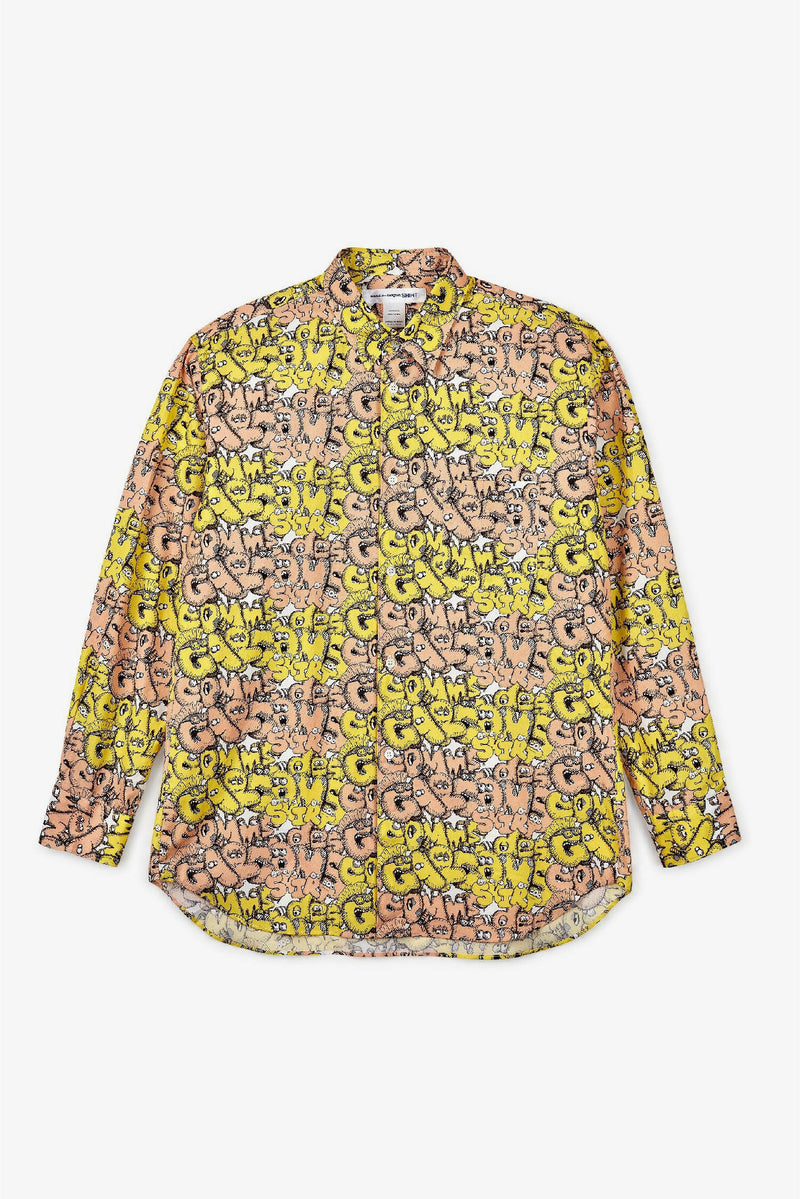 Selectshop FRAME - COMME DES GARCONS SHIRT KAWS Classic Shirt (Print F) Shirts Dubai