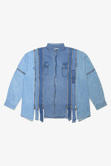 Rebuild Denim 7 Cuts Zipped Wide Shirt (A)- Selectshop FRAME