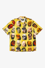 Rayon Mask Button Down All Over Print Shirt-FRAME