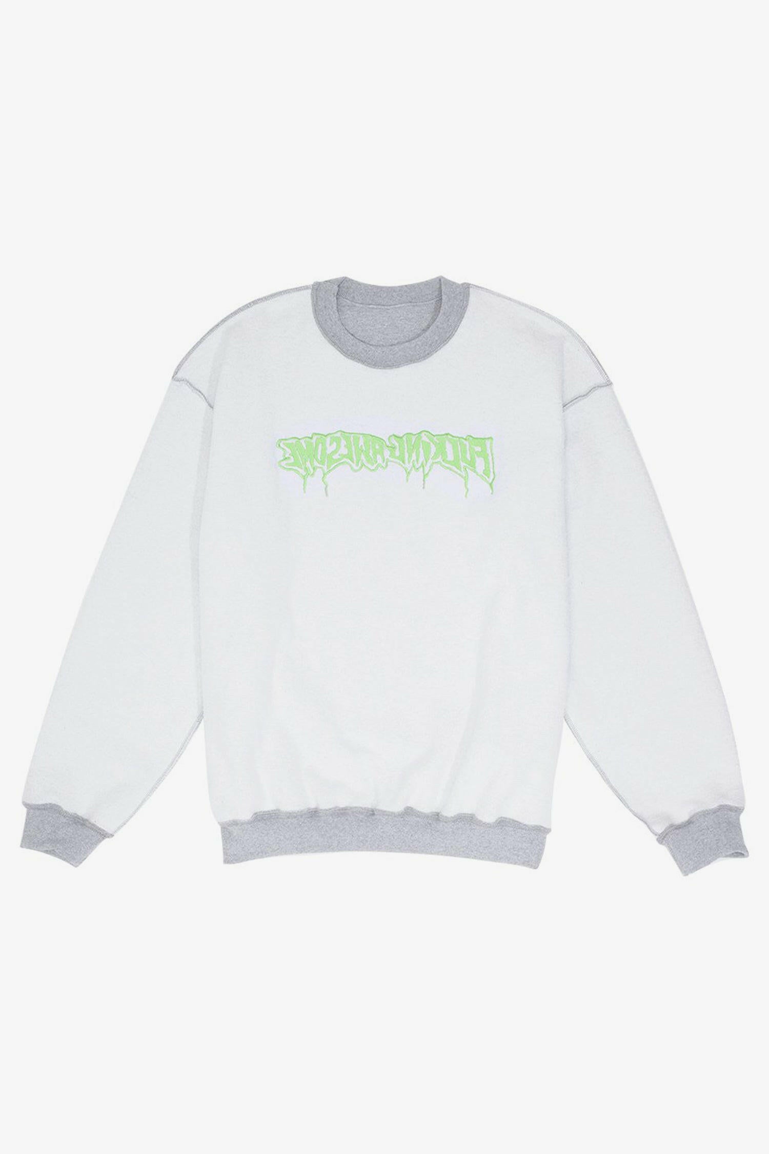 Selectshop FRAME - FUCKING AWESOME Reversible Empty Drip Crewneck Sweatshirt Dubai