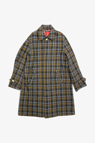 Plaid Wool Coat