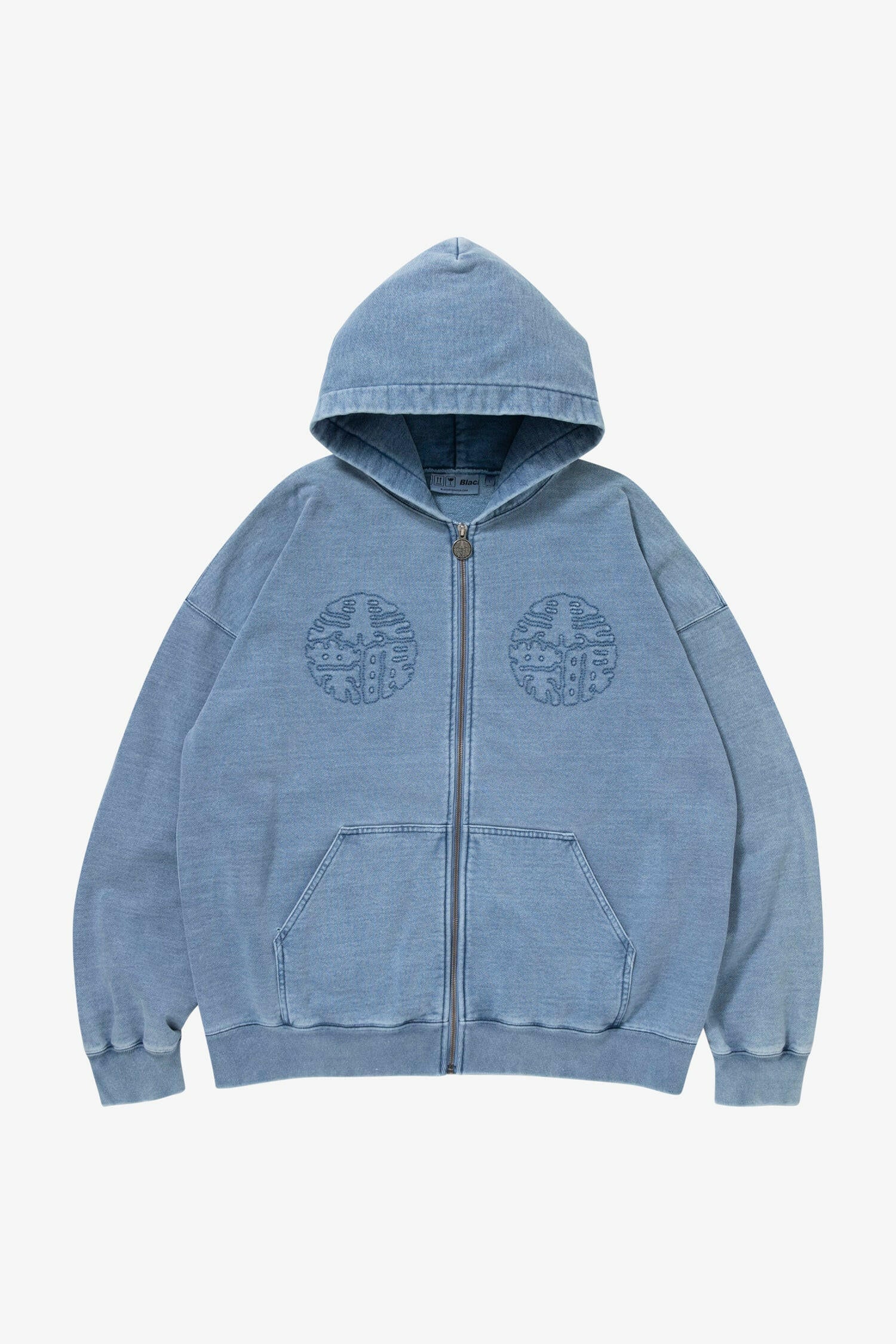 Selectshop FRAME - BLACKEYEPATCH Kamon Indigo Zip Hoodie Sweatshirts Dubai