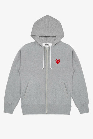 Hooded Sweatshirt with 5 Hearts (Grey)