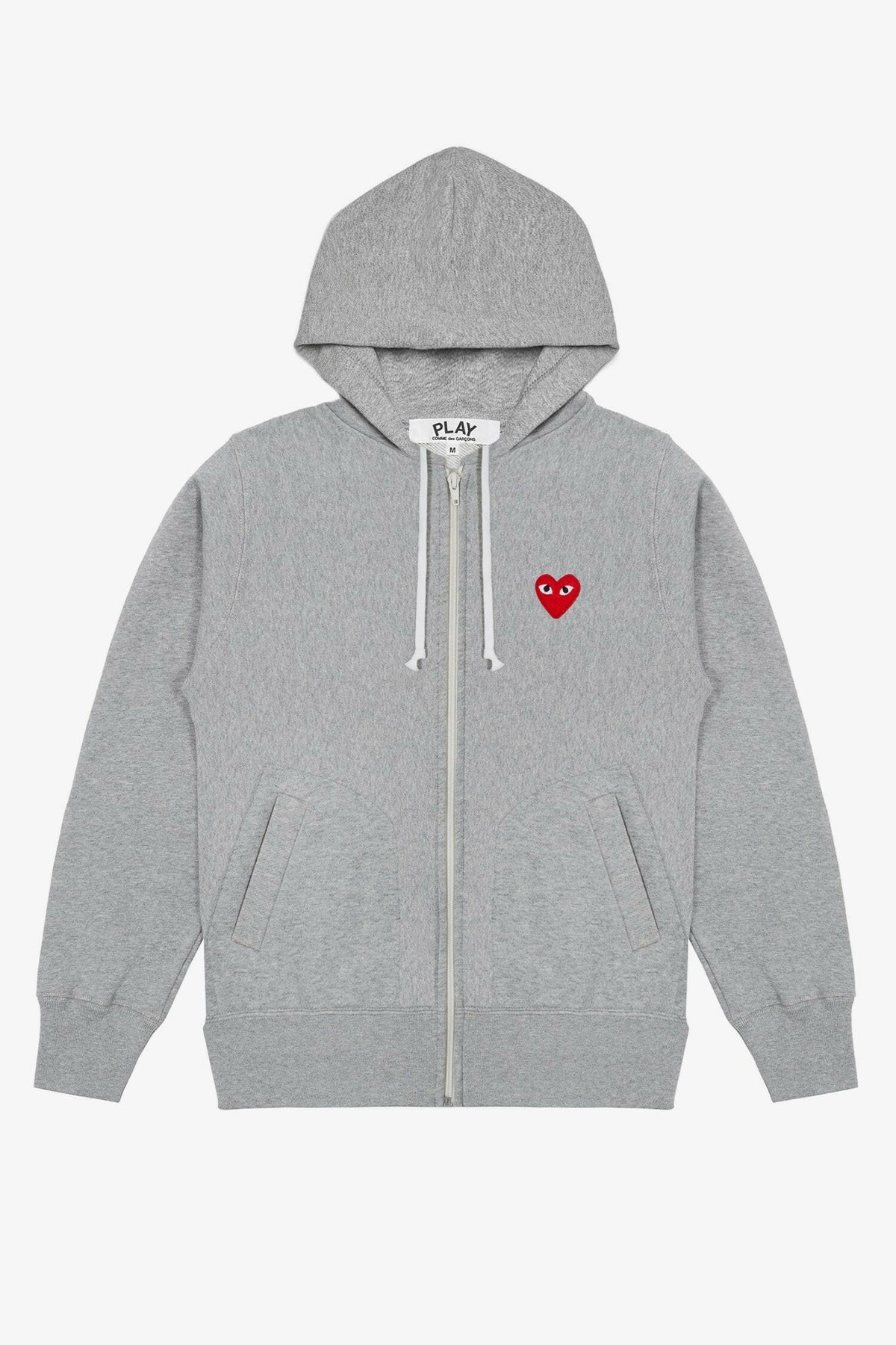 Selectshop FRAME - COMME DES GARCONS PLAY Red Heart Zip Hoodie with Heart Back (Grey) Hoodie Dubai