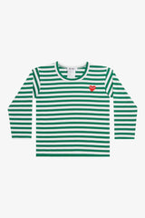 Selectshop FRAME - COMME DES GARCONS PLAY Green Stripes Longsleeve Kids Dubai