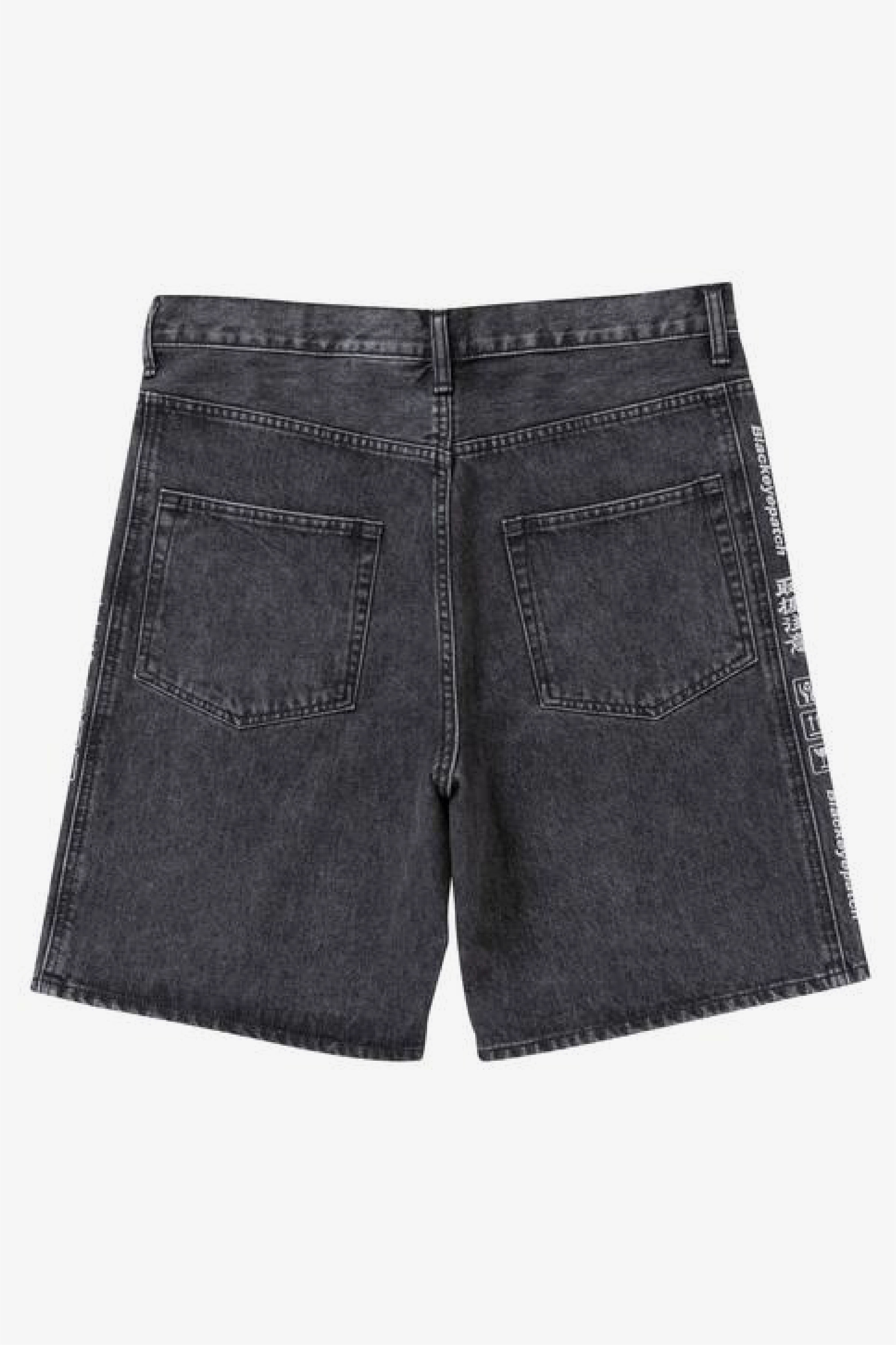 Selectshop FRAME - BLACKEYEPATCH Handle With Care Denim Shorts Bottoms Dubai