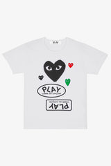 Selectshop FRAME - COMME DES GARCONS PLAY تي شيرتات بشعار الشعار الأسود PLAY قلوب متعددة تي شيرتات بشعار أسود دبي