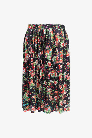 Floral Silk Skirt