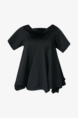 Pleated Hooded T-shirt