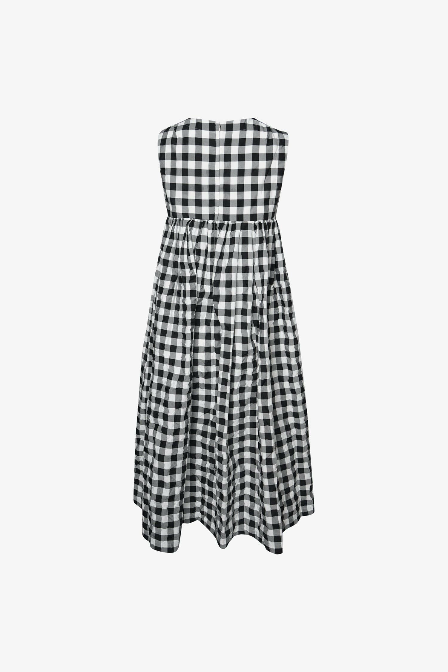 Selectshop FRAME - COMME DES GARÇONS GIRL Gingham Check Flared Dress Dresses Dubai