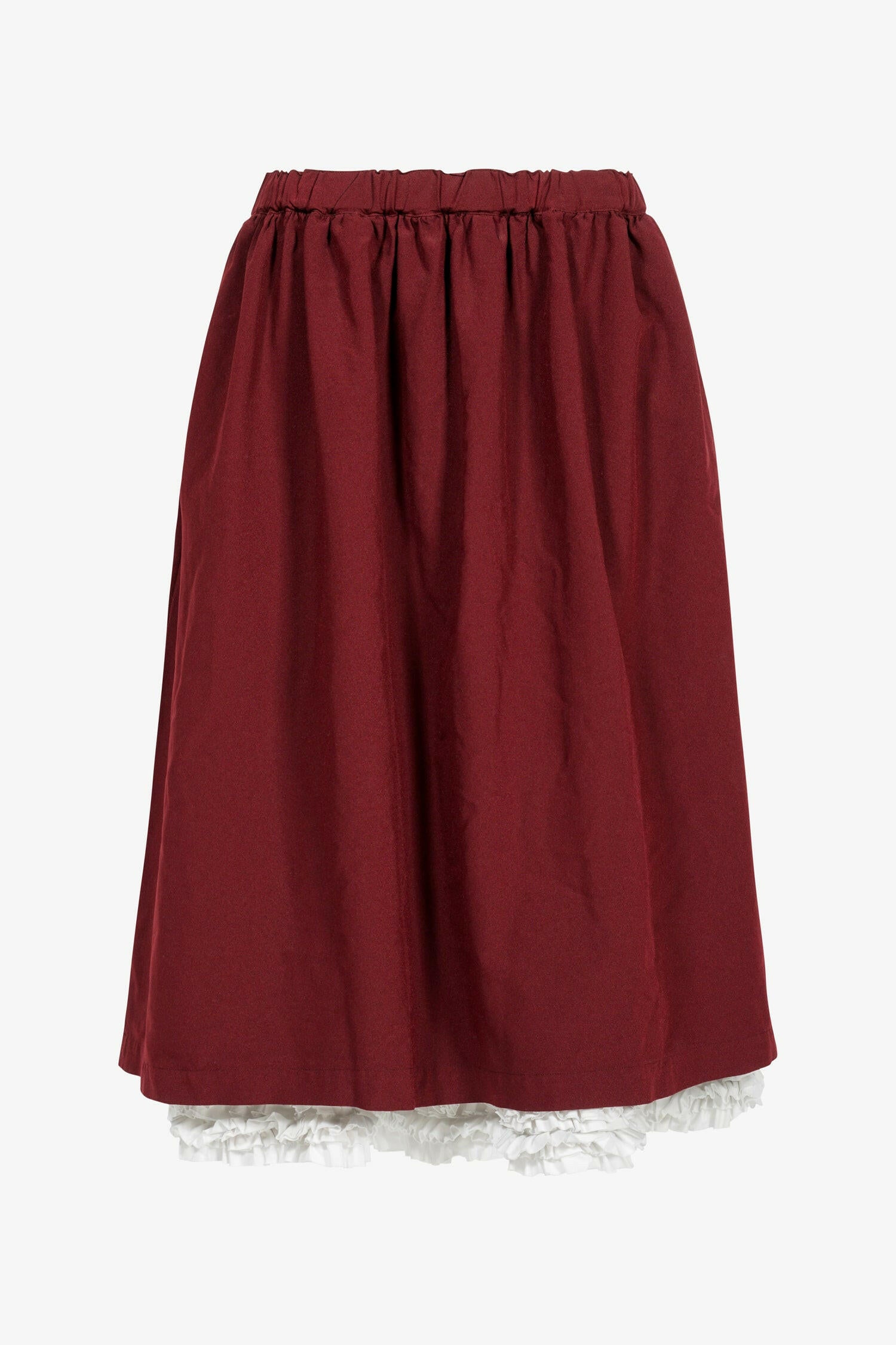 Selectshop FRAME - COMME DES GARÇONS GIRL Poplin Ruffle-Trim Twill Skirt Bottoms Dubai