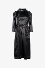 Selectshop FRAME - COMME DES GARÇONS COMME DES GARÇONS Satin Ruffled Botton Dress Dresses Dubai