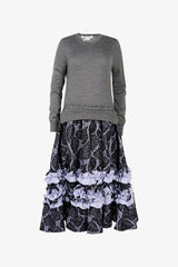 Selectshop FRAME - COMME DES GARÇONS COMME DES GARÇONS Floral Panel Layered Dress Dresses Dubai