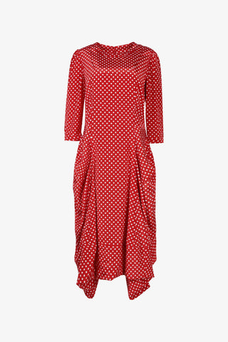 Polka Dot Satin Overlay Dress