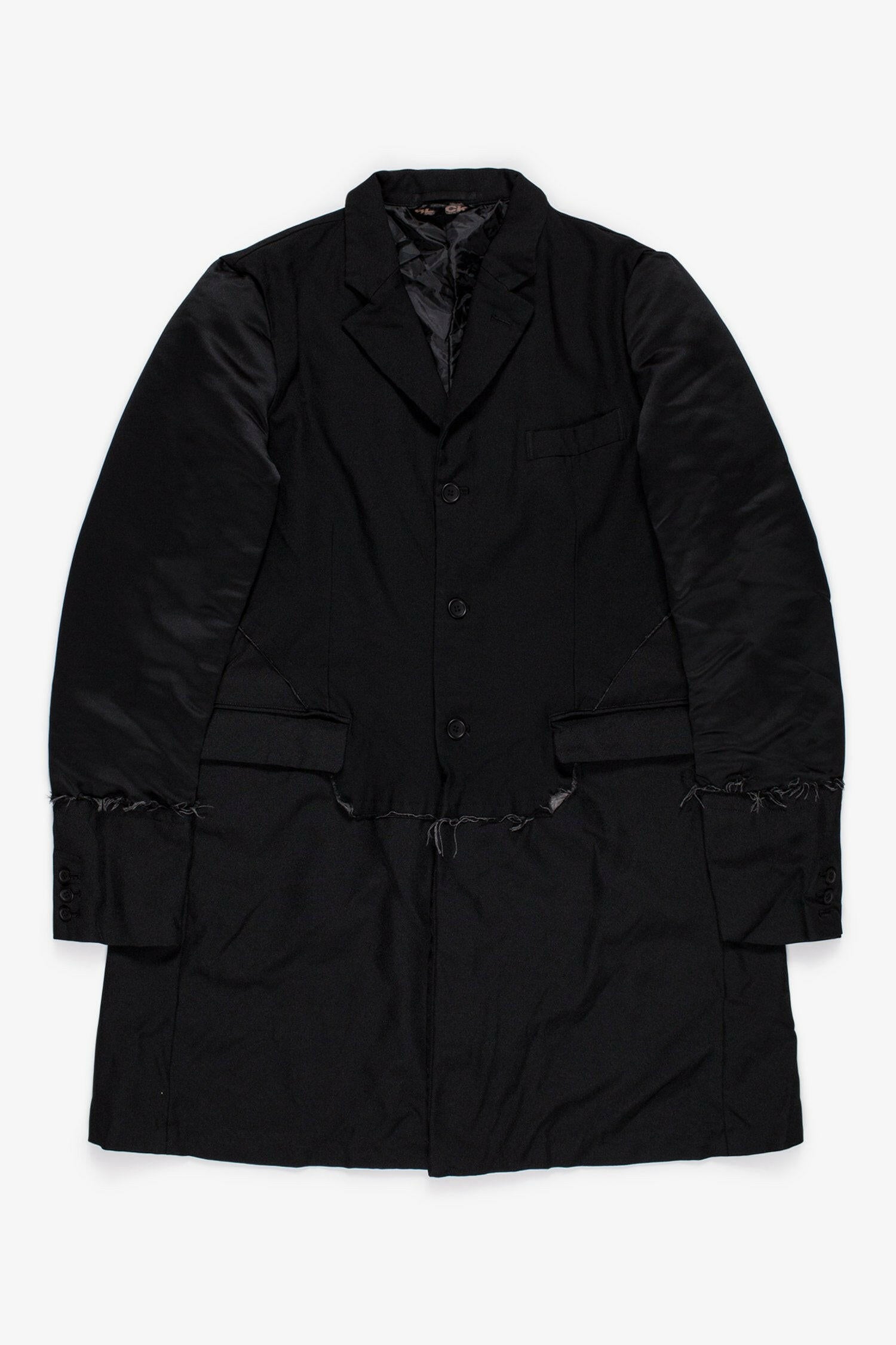 Selectshop FRAME - COMME DES GARÇONS BLACK Raw-Trim Notch-Lapel Oversized Coat Outerwear Dubai