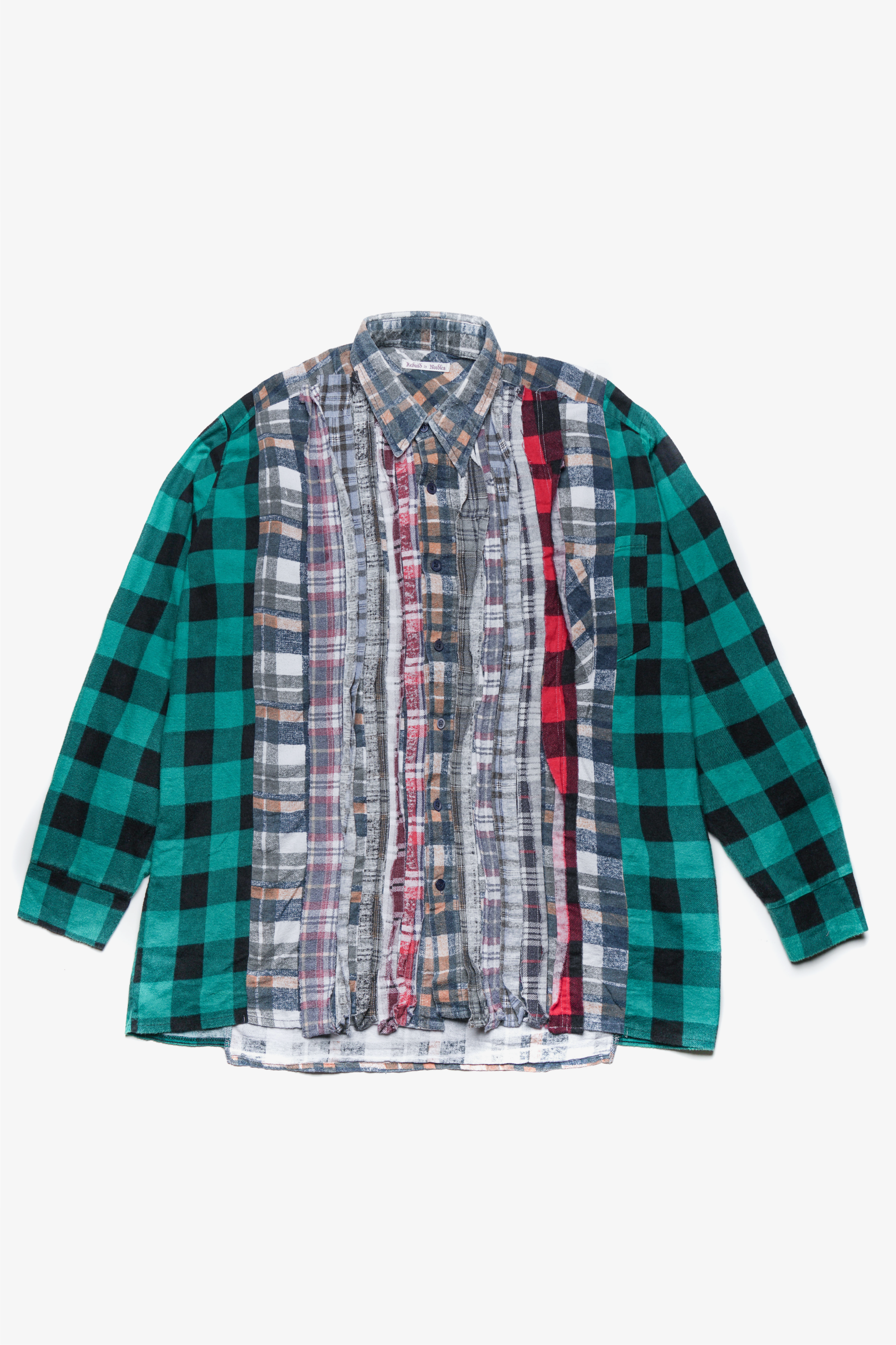 Selectshop FRAME - NEEDLES 7 Cuts Wide Flannel Shirt - OS(B) Shirts Dubai