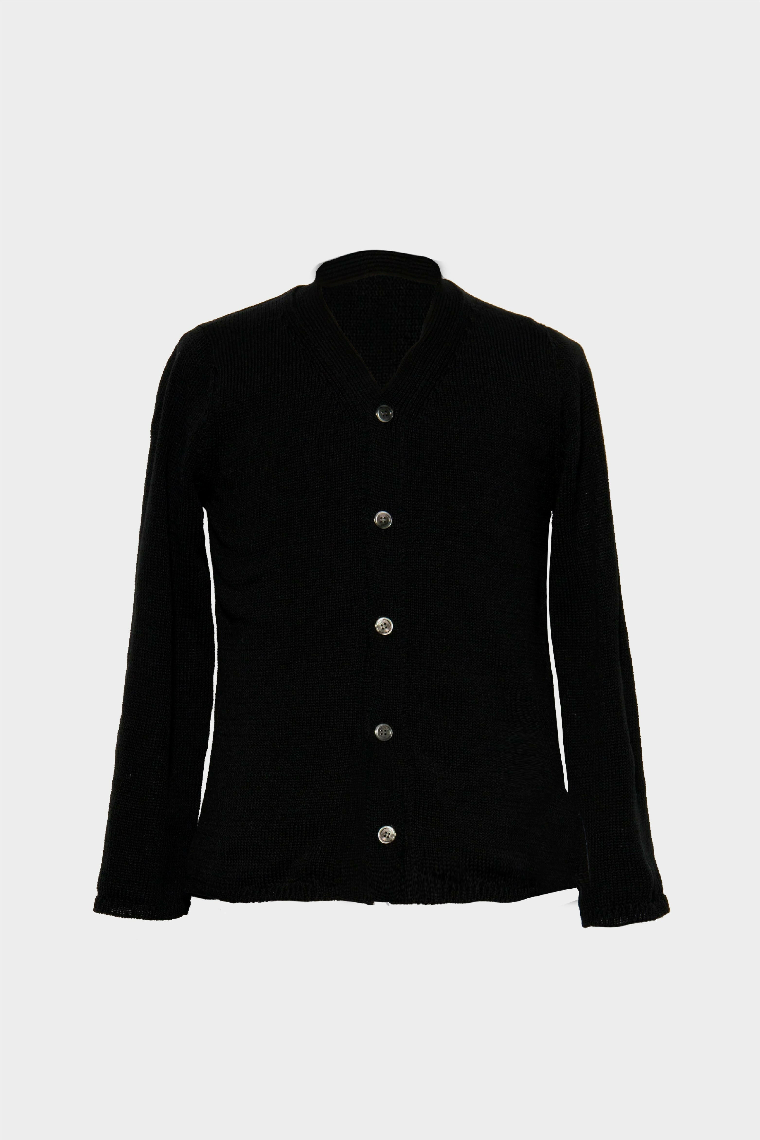 Selectshop FRAME - COMME DES GARÇONS BLACK Polka Dot Cardigan (Black) Sweats-Knits Dubai