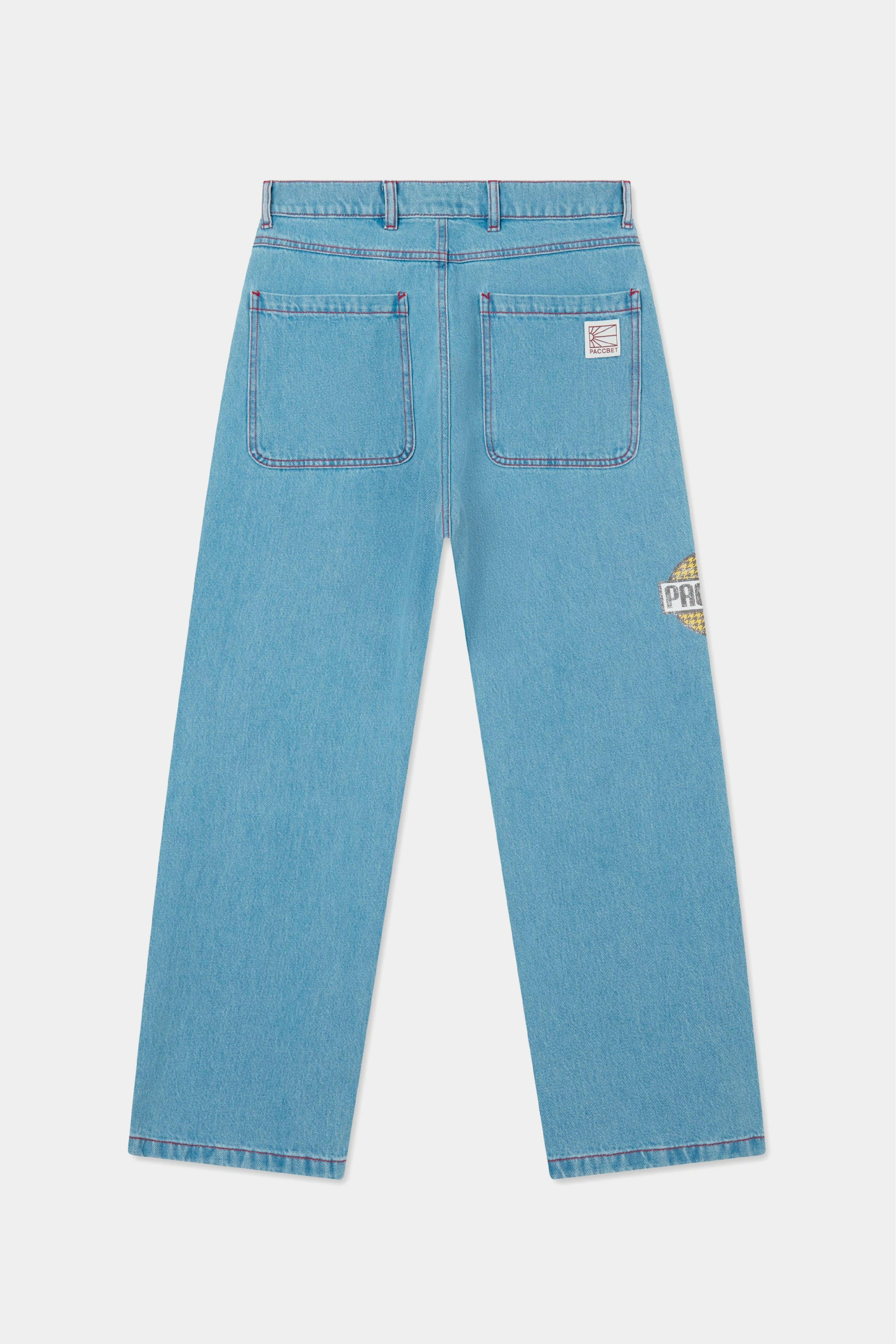 Selectshop FRAME - RASSVET Varsity Straight Denim Bottoms Dubai