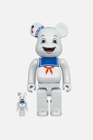 Be@rbrick Stay Puft Marshmallow Man White Chrome Ver. 400%+100%