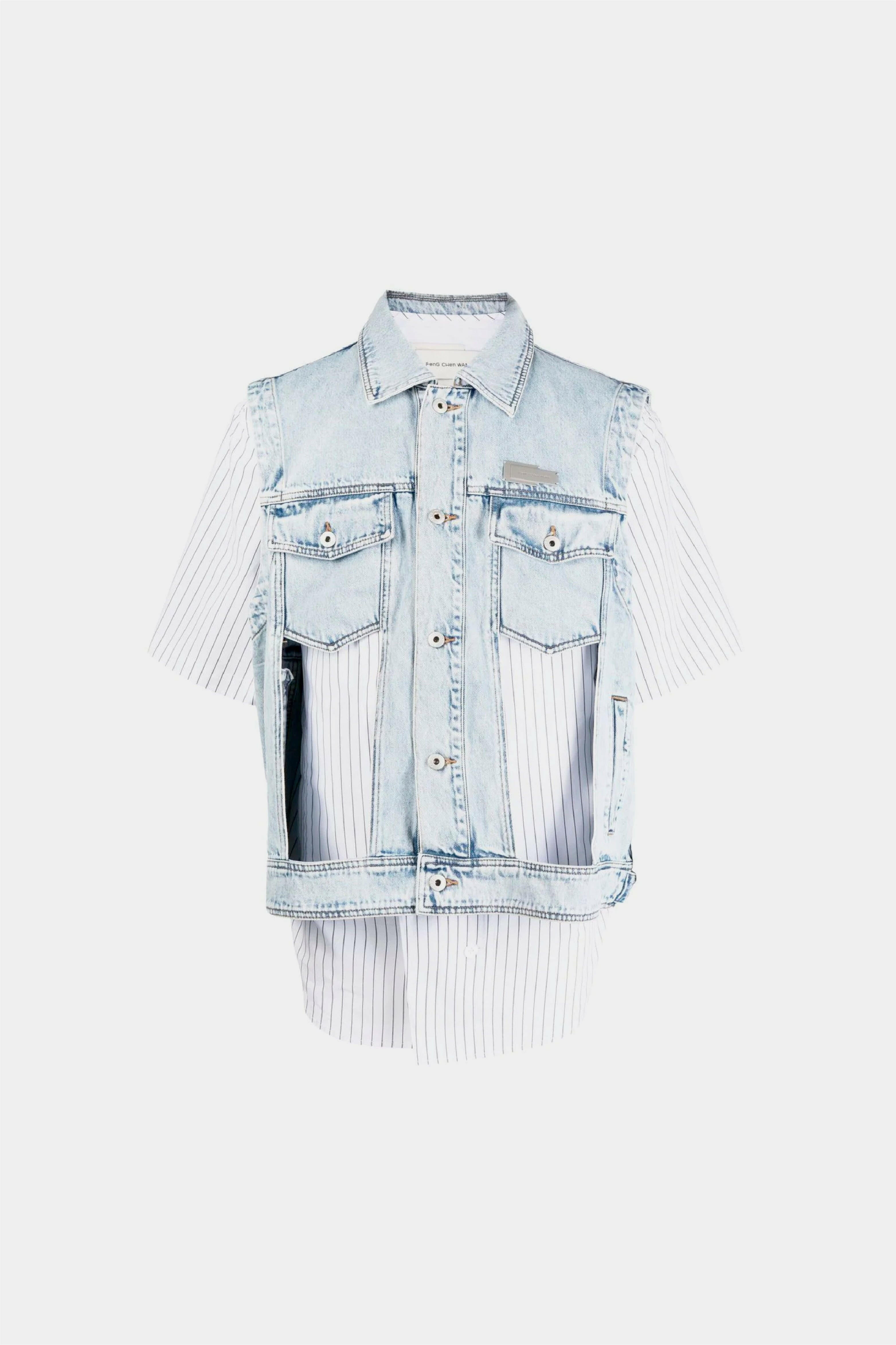 Selectshop FRAME - FENG CHEN WANG 2 in 1 Denim Jacket Outerwear Concept Store Dubai