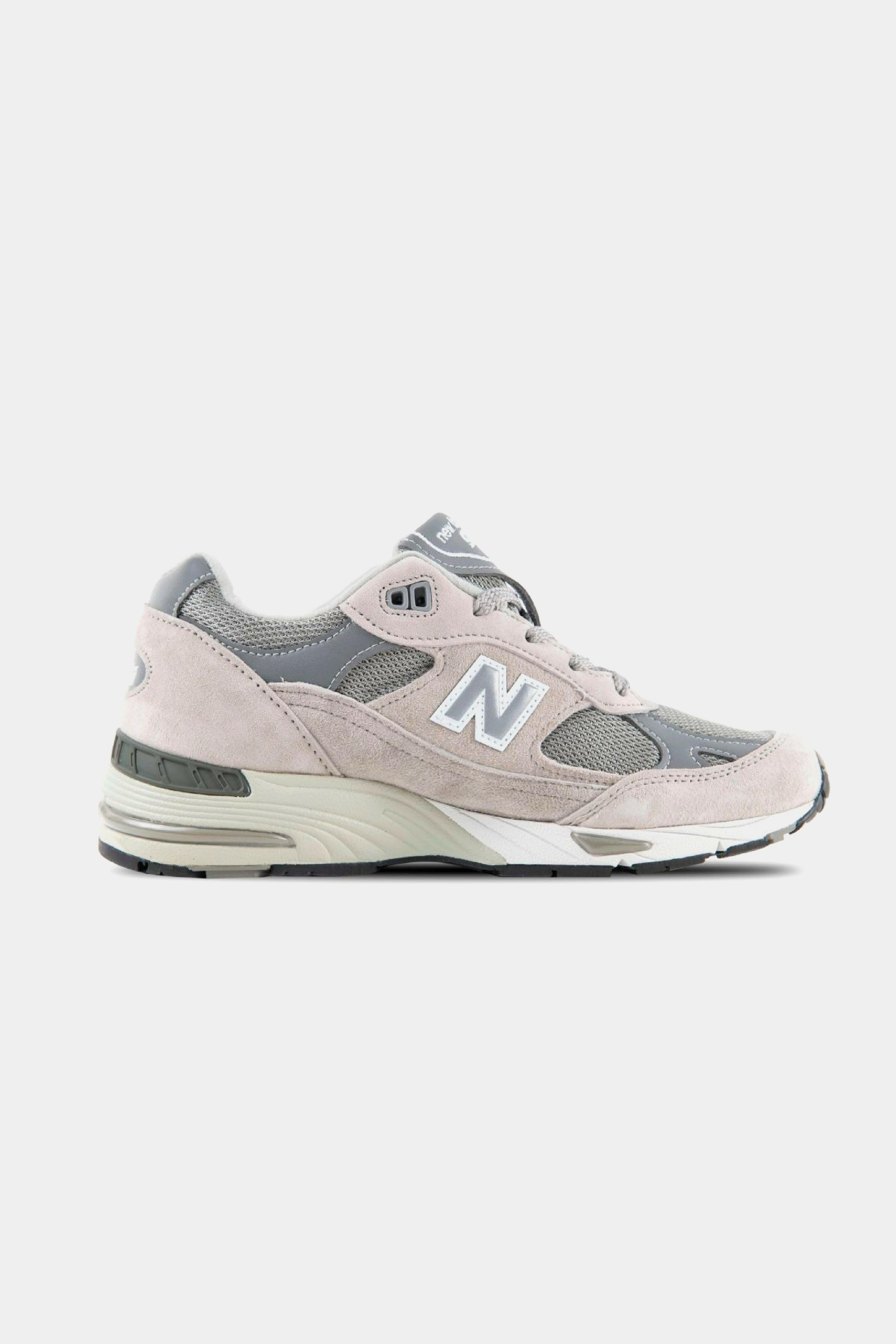 Selectshop FRAME - NEW BALANCE 991 صنع في إنجلترا "أبيض رمادي" متجر مفهوم الأحذية 991 متجر الأحذية "رمادي أبيض" دبي