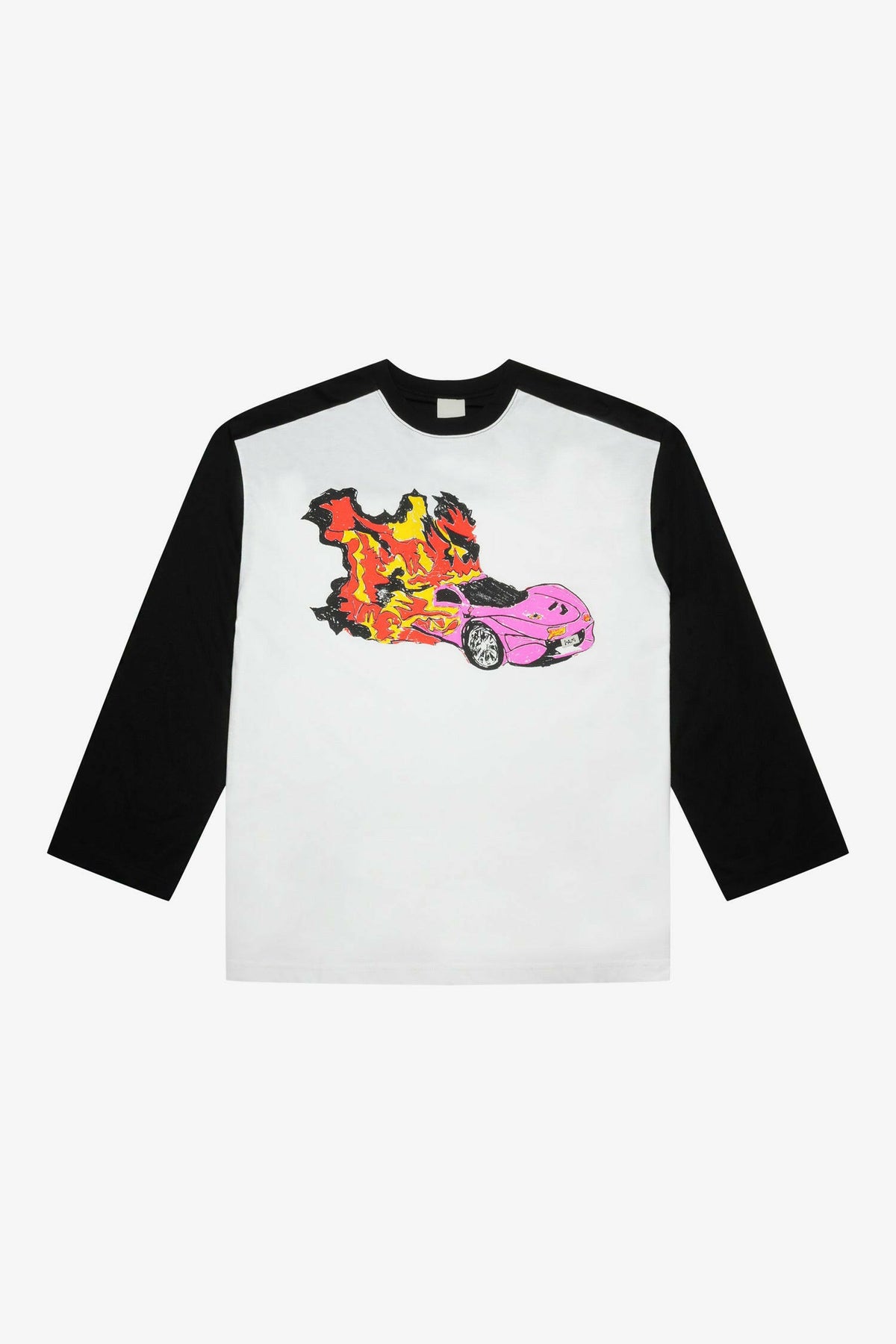 Burnt Out Bicolor Long Sleeve Tee-FRAME
