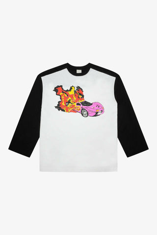 Burnt Out Bicolor Long Sleeve Tee