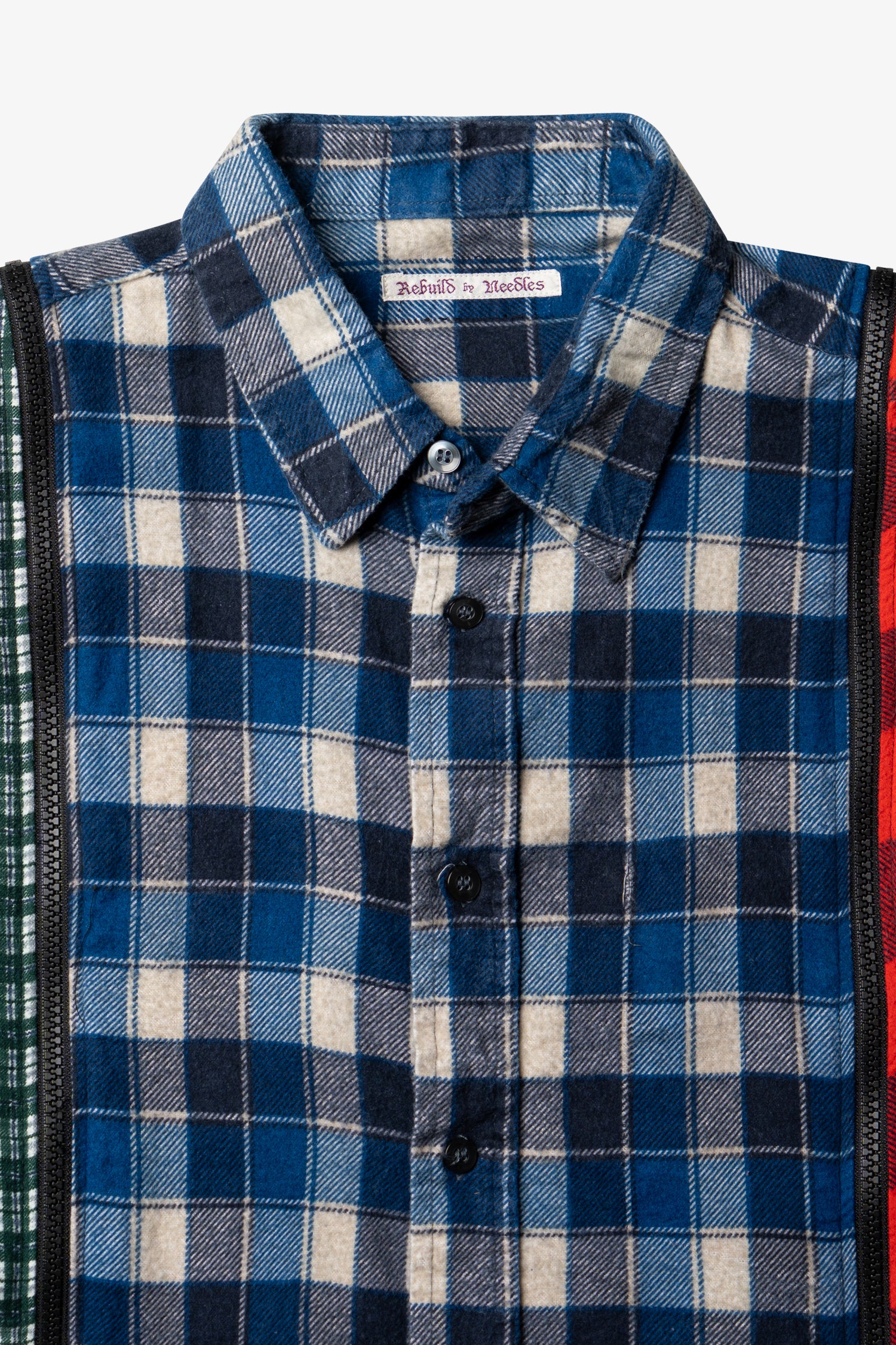7 Cuts Zipped Wide Flannel Shirt- Selectshop FRAME