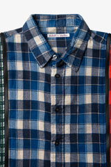7 Cuts Zipped Wide Flannel Shirt- Selectshop FRAME