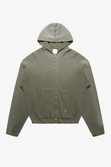 Bee Sun Faded Waffle Zip Up Hoodie- Selectshop FRAME