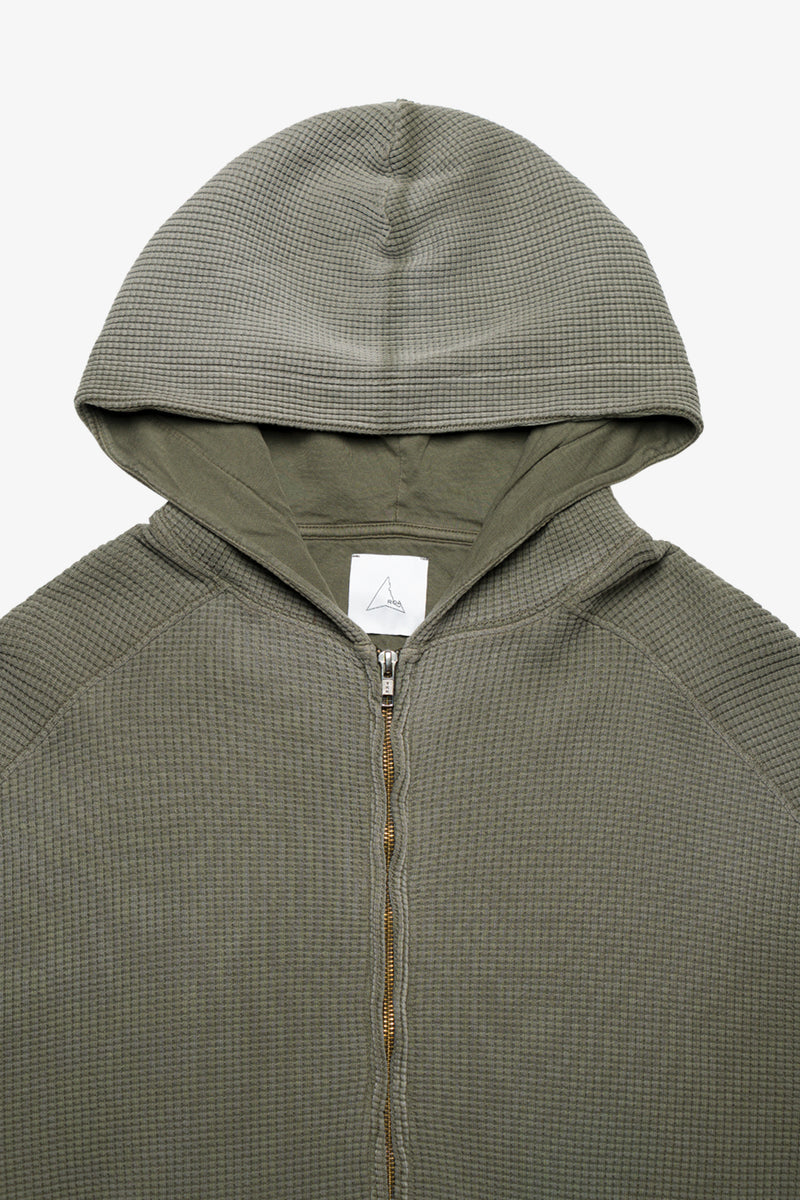 Bee Sun Faded Waffle Zip Up Hoodie- Selectshop FRAME