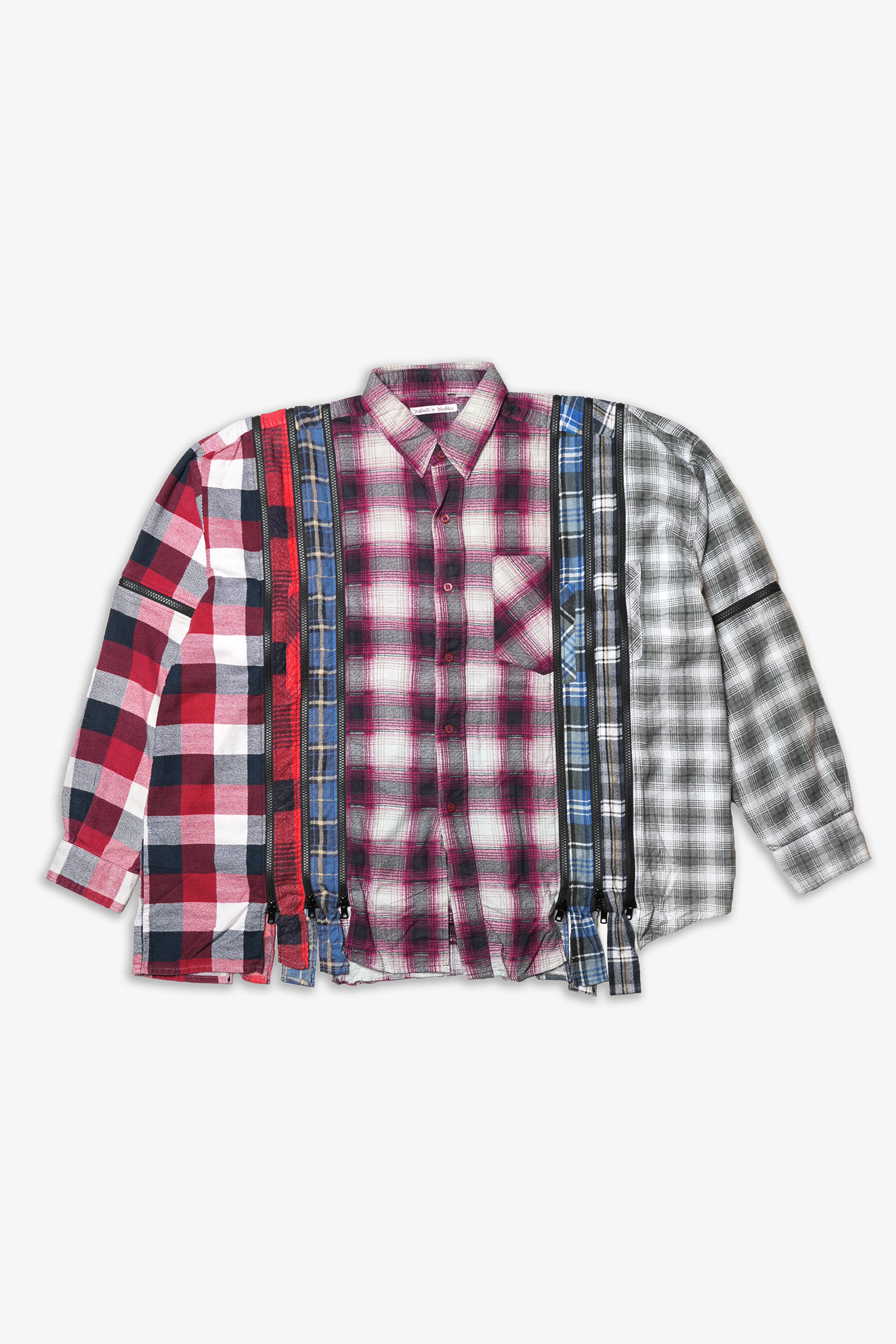 Zipped 7 Cuts Flannel Wide Shirt- Selectshop FRAME
