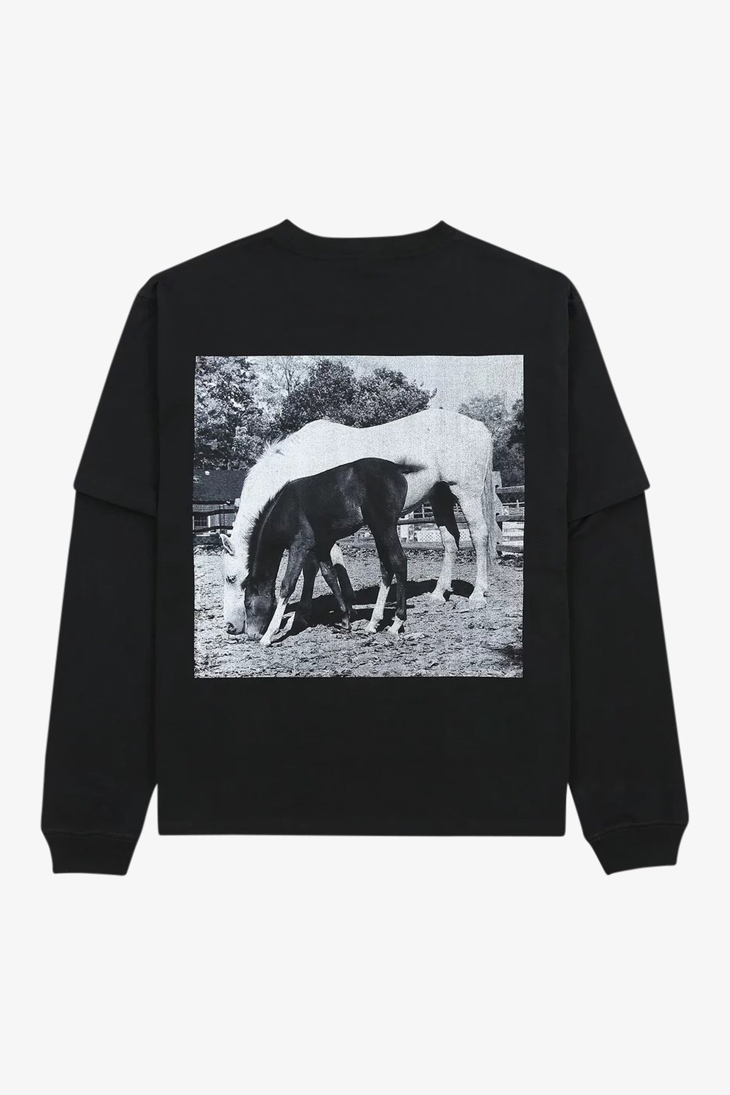 Horses Layered Long Sleeve T-Shirt- Selectshop FRAME