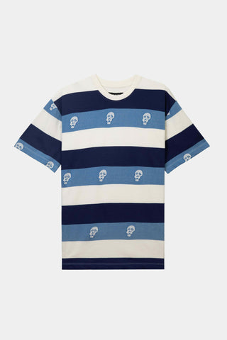 Sad Skulled Striped Jacquard Tee