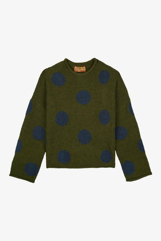 Teddy Fur Dot Knit Sweater