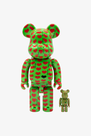 Japan X Hide "Green Heart" Be@rbrick 400%+100%