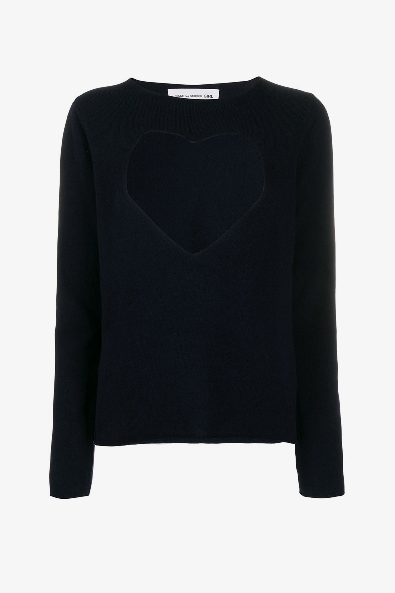 Selectshop FRAME - COMME DES GARÇONS GIRL Cut-Out Heart Wool Sweater Sweatshirt Dubai
