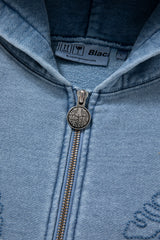 Selectshop FRAME - BLACKEYEPATCH Kamon Indigo Zip Hoodie Sweatshirts Dubai