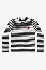 Selectshop FRAME - COMME DES GARCONS PLAY Red Heart Black Stripes Longsleeve T-Shirt Dubai