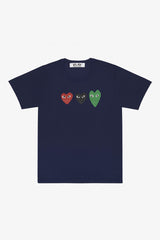 Selectshop FRAME - COMME DES GARCONS PLAY Trio Heart T-Shirt T-Shirt Dubai