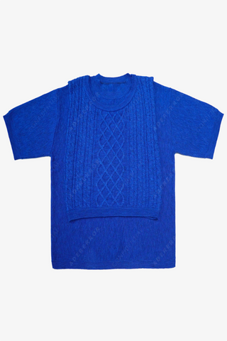 Twin Heart Logo Short Sleeve Knit