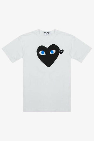 Black Heart with Blue Eyes T-Shirt (White)