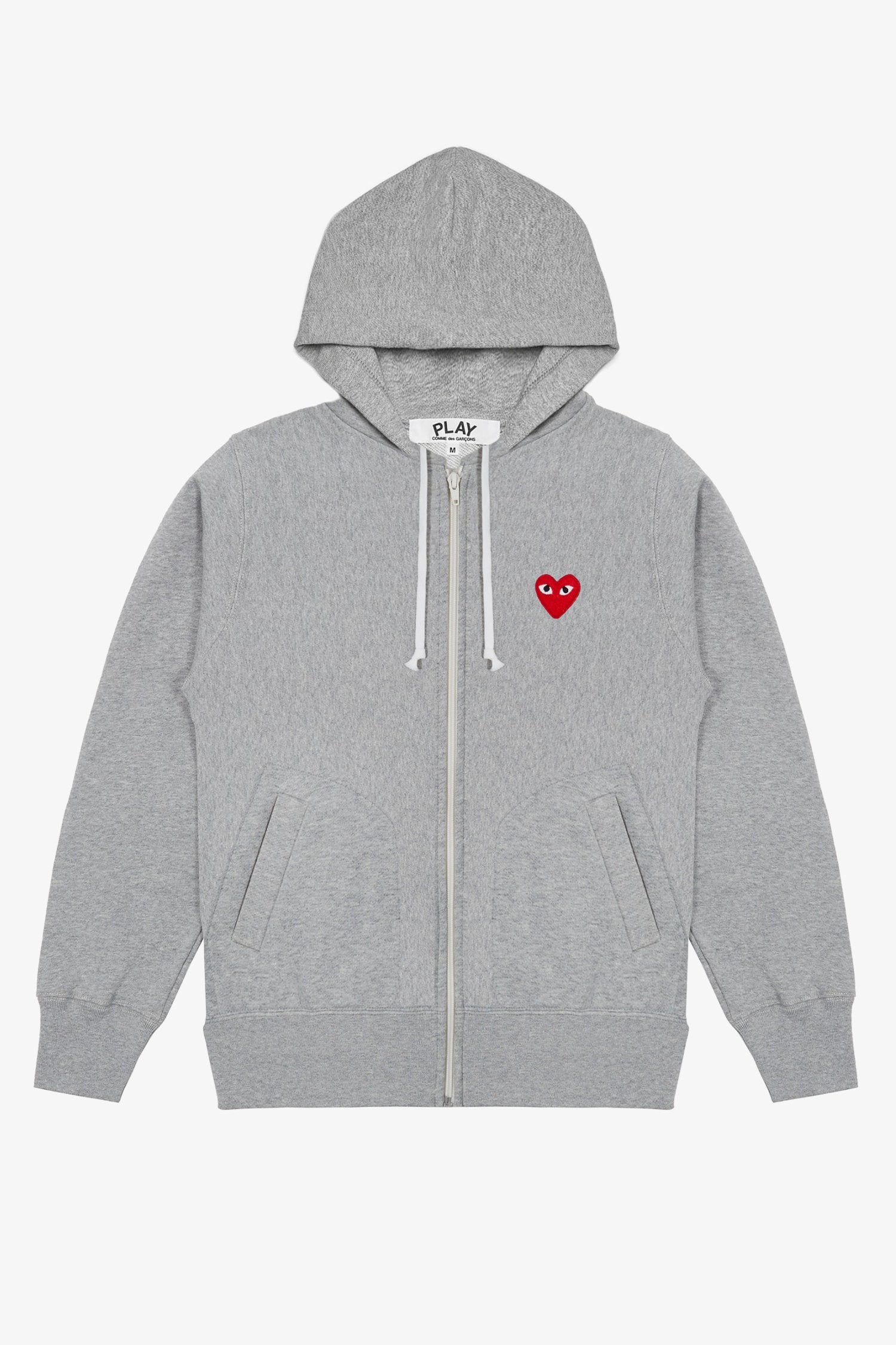 Selectshop FRAME - COMME DES GARCONS PLAY Red Heart Zip Hoodie with Heart Back (Grey) Hoodie Dubai