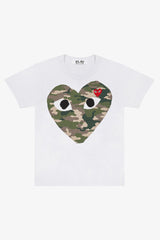 Selectshop FRAME - COMME DES GARCONS PLAY Camouflage Heart T-Shirt T-Shirt Dubai