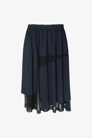 Asymmetric-Gathered A-Line Skirt