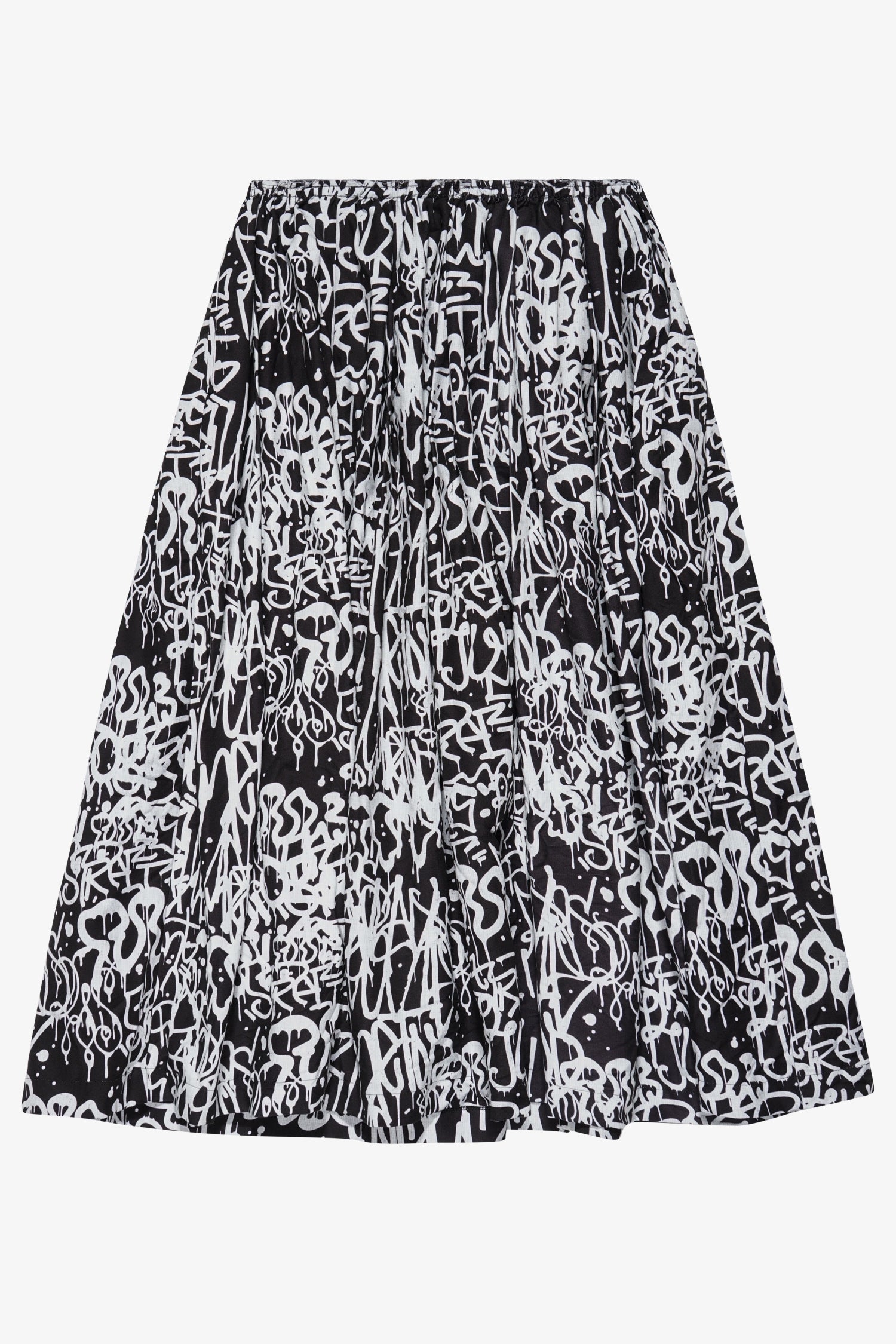 Selectshop FRAME - COMME DES GARCONS BLACK Graffiti Print High Waist Skirt Bottoms Dubai