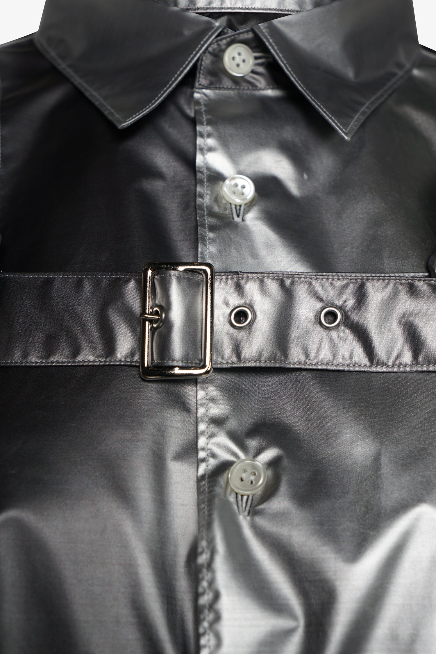 Selectshop FRAME - COMME DES GARÇONS HOMME PLUS Metallic Deconstructed Strap Shirt Shirts Dubai